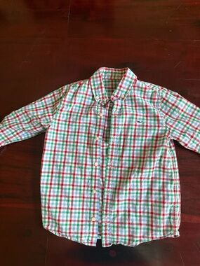 Vineyard Vines Boys Plaid Button-Down Shirt - Red, Green & Blue